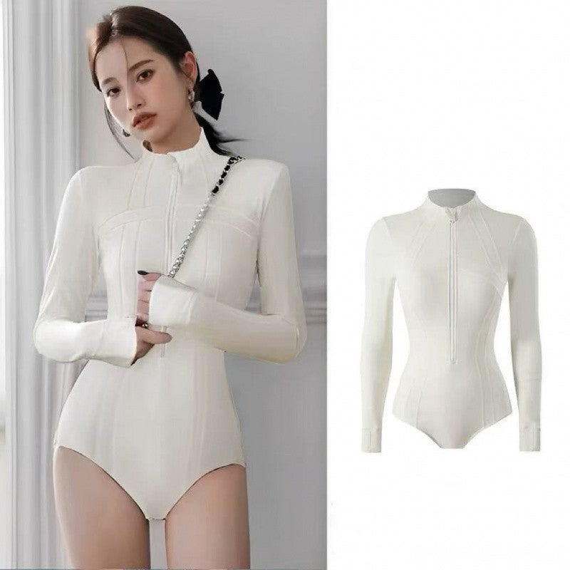 Z1A New Arrival Swimsuit Conservative Belly Covering Slim Long Sleeve Trousers Sun-Proof Quick-Drying Snorkeling Surf Diving Suit Water - Image 1